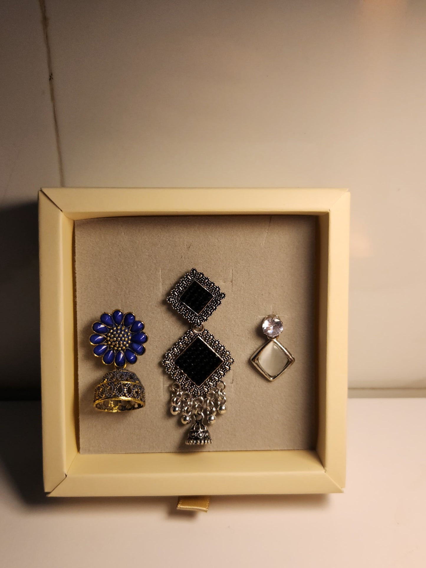 3-in-1 Elegant Earrings Combo | Jhumka, Studs & Party Wear