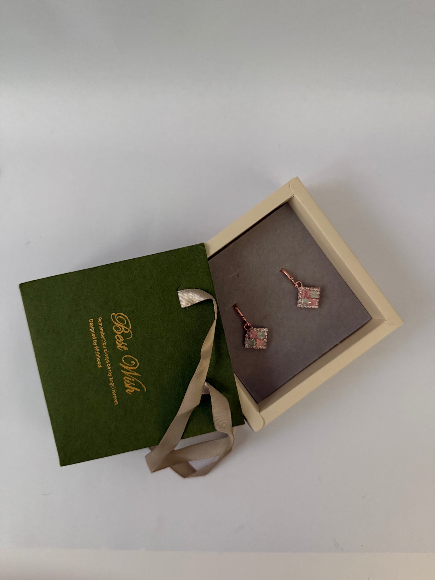 Rose Gold & Pastel Stone Earrings