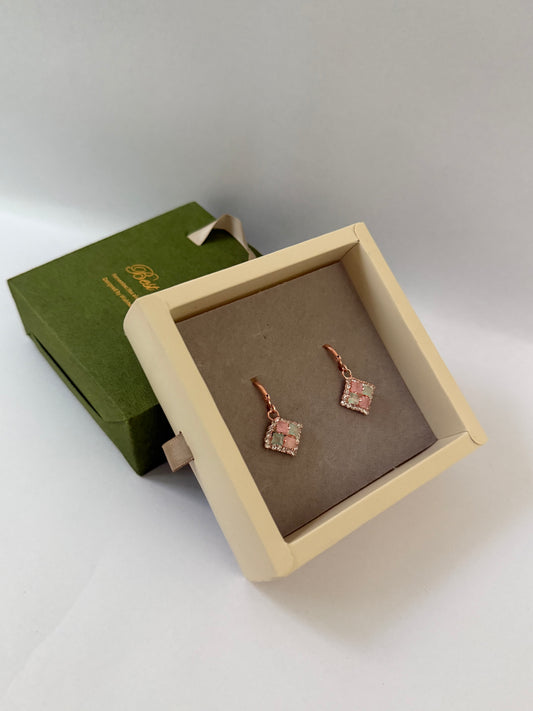 Rose Gold & Pastel Stone Earrings